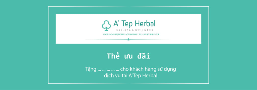 A'Tep Herbal Gift Certificate - Choose Your Discount Expectation